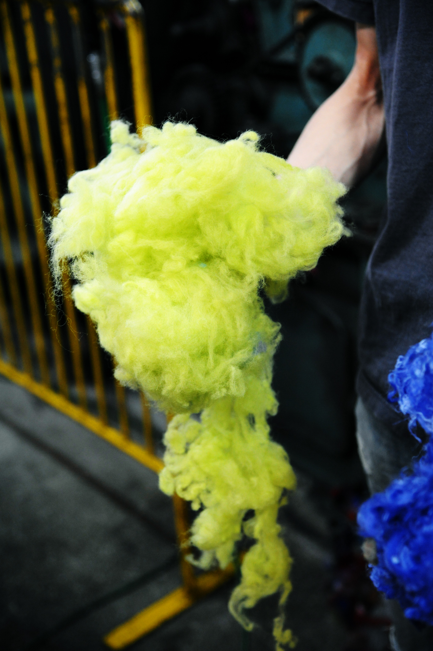 4--Mixing - dyed raw materials for kureyon